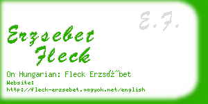 erzsebet fleck business card